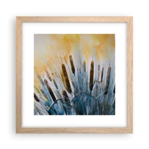 Affisch i ram av ljusek - Vattnets kyla, solens hetta - 30x30 cm