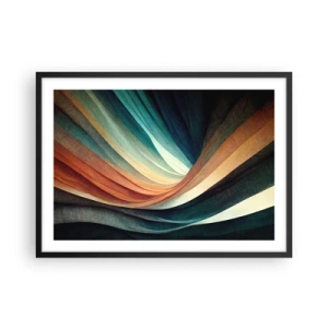 Affisch i svart ram - Vävd av färger - 70x50 cm