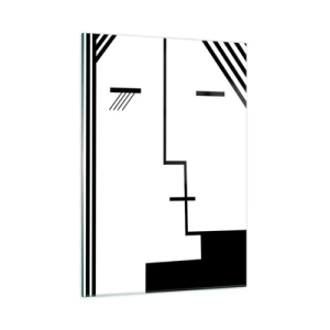 Glastavla - Bild på glas - Bara en kyss - 50x70 cm