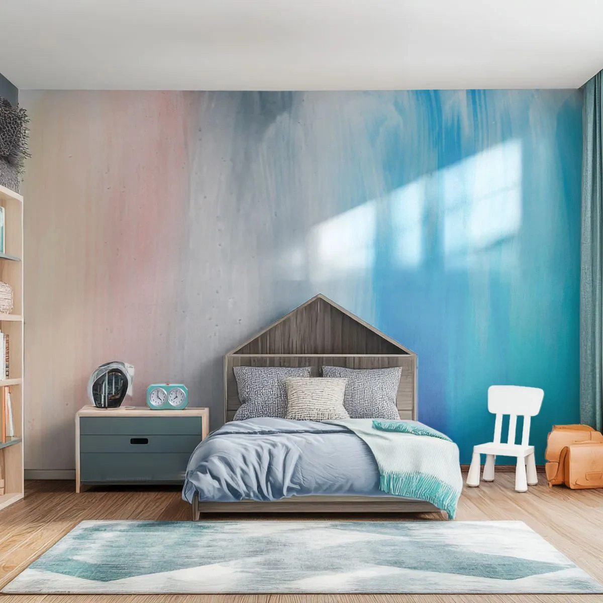 Fototapet Standard Eco - Element: luft - Abstraktion, Bit, Pastell - 350x256 cm