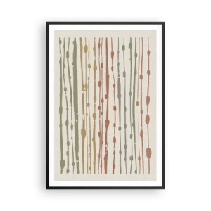 Affisch i svart ram - Musikalisk färgnotation - 70x100 cm