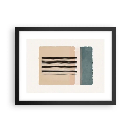 Affisch i svart ram - Allt väl - 40x30 cm