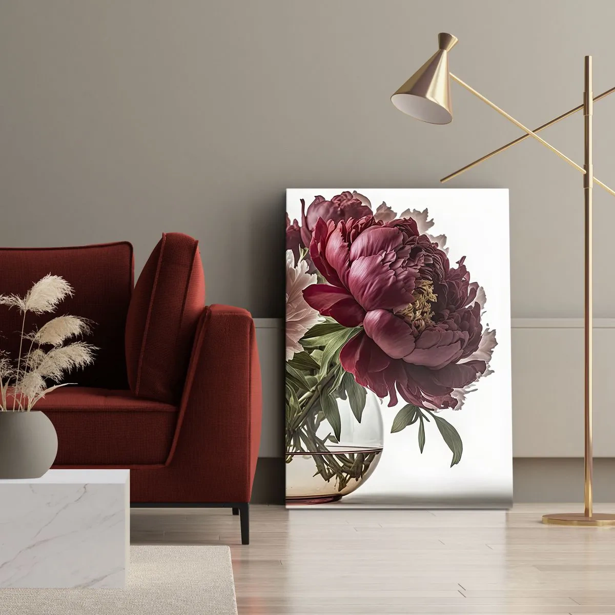 Canvastavla - Bild på duk - I full blom av skönhet - 55x100 cm