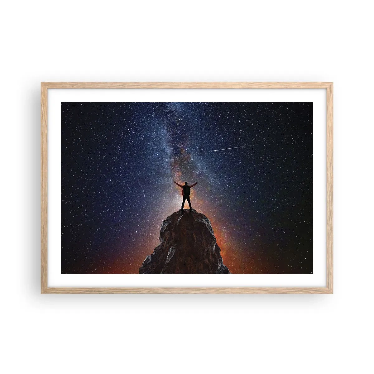 Affisch i ram av ljusek - Kraften är med mig! - 70x50 cm