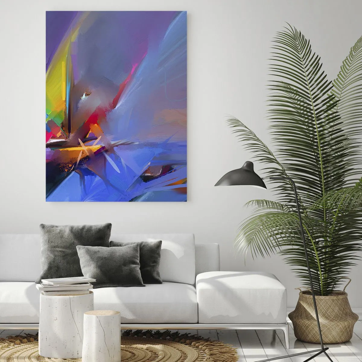 Glastavla - Bild på glas - Snabb som en fågel - 80x120 cm