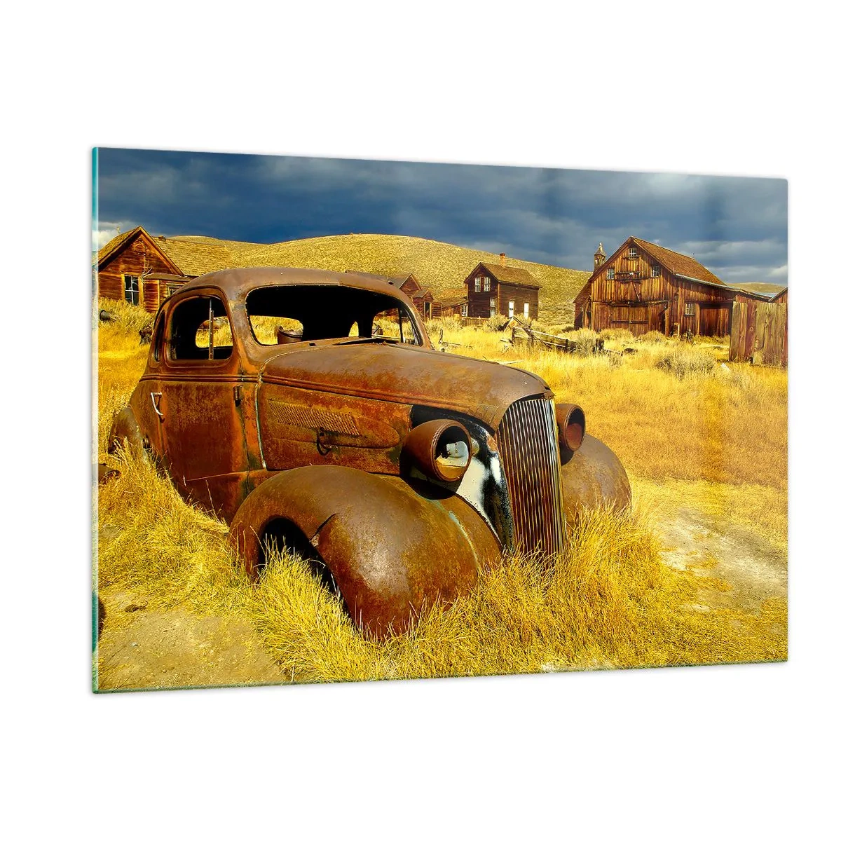 Glastavla - Bild på glas - Välförtjänt vila - 120x80 cm