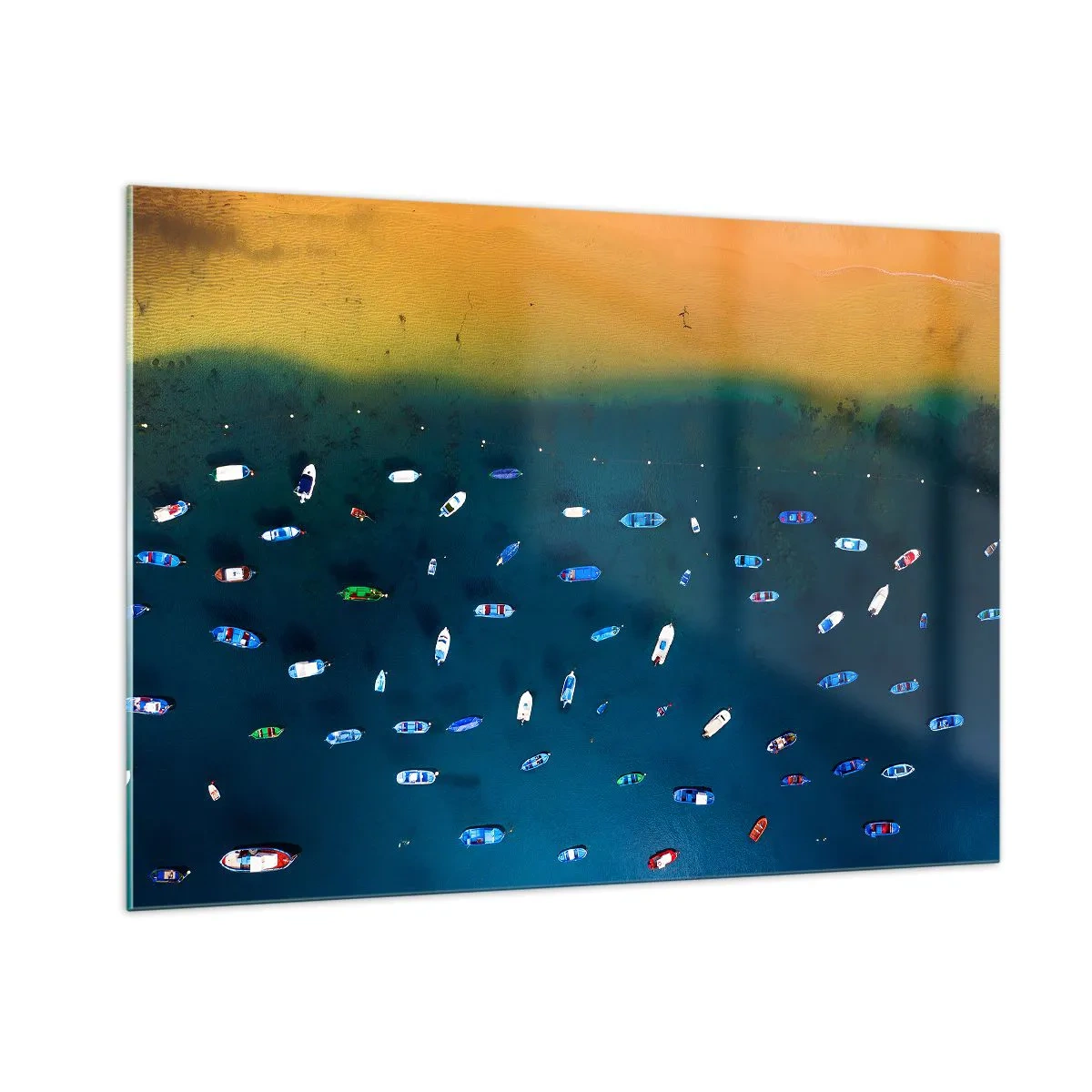 Glastavla - Bild på glas - Ett semesterspel - 100x70 cm