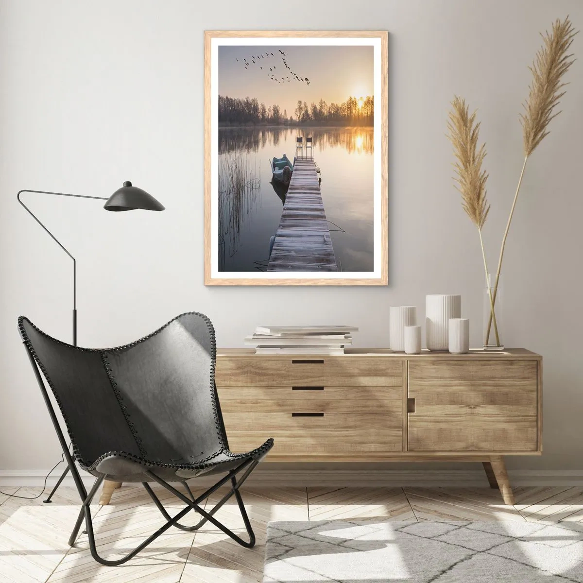 Affisch i ram av ljusek - Kommer tillbaka om en viss tid - 30x40 cm