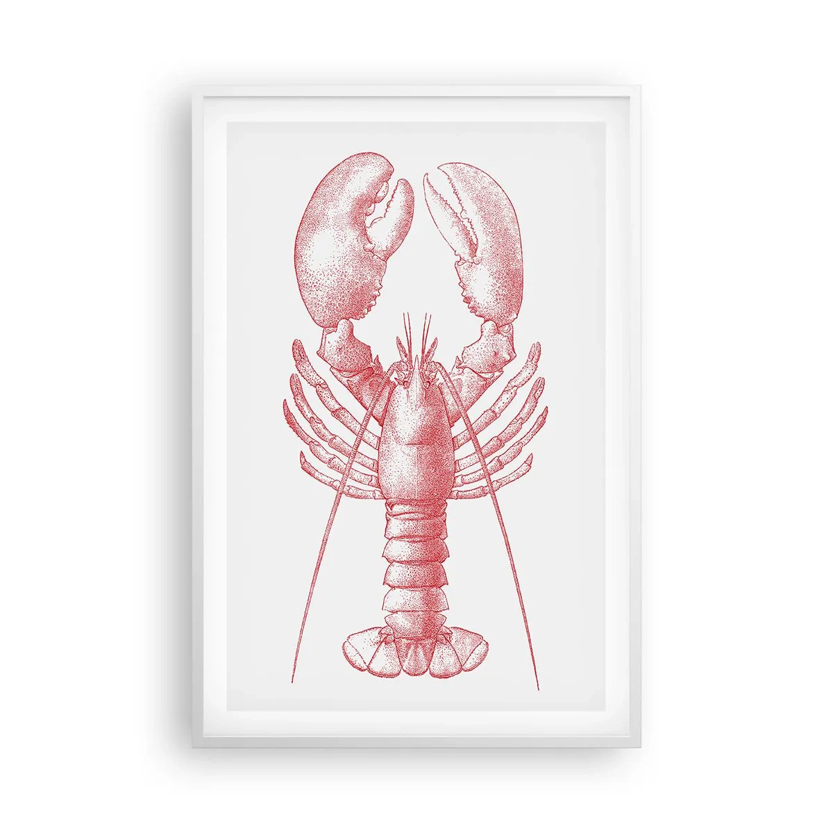 Affisch i vit ram - Hummer värdig Homer - 61x91 cm