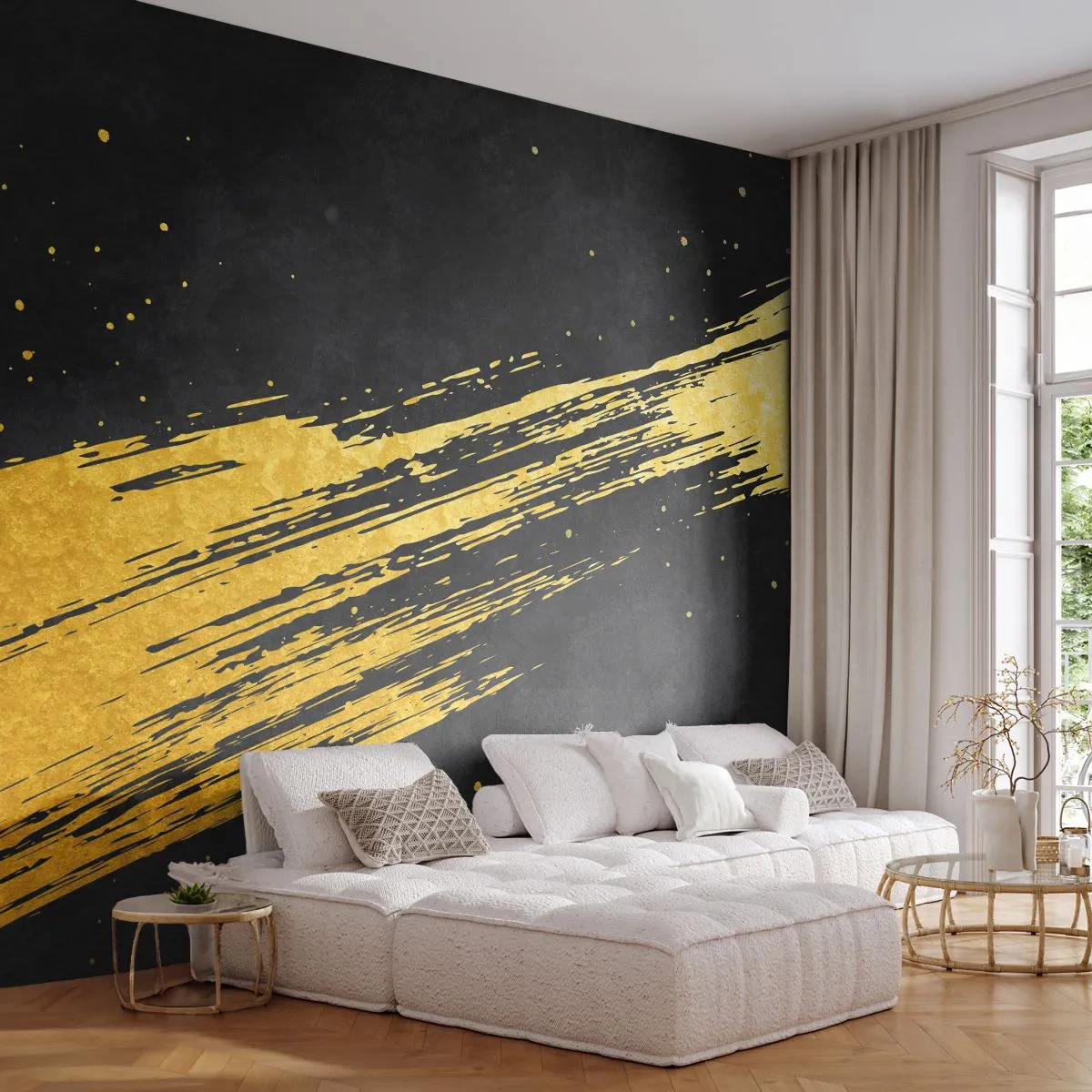 Självhäftande Fototapet Deluxe Sticker - Hoppa in i hyperrymden - Art déco, Elegant, Mörk - 250x175 cm
