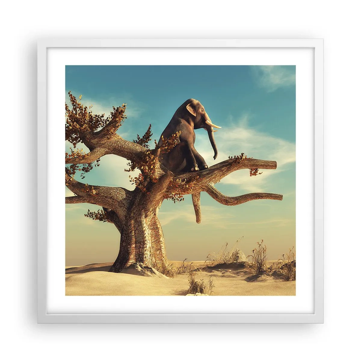 Affisch i vit ram - Ny synvinkel - 50x50 cm