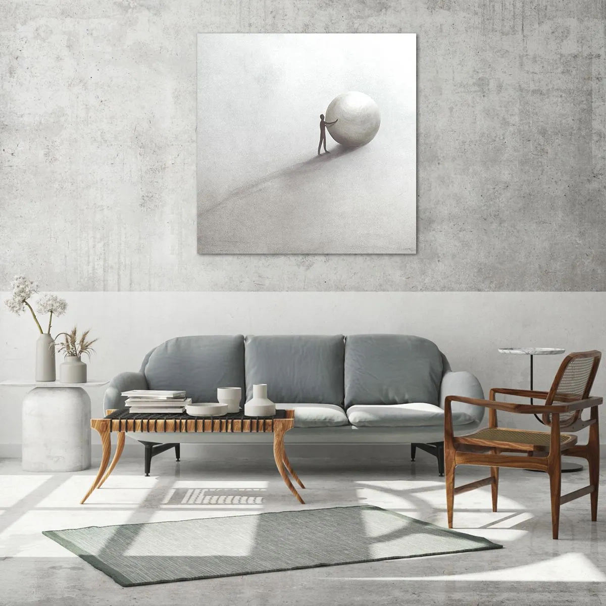 Glastavla - Bild på glas - Livets spel - 70x70 cm