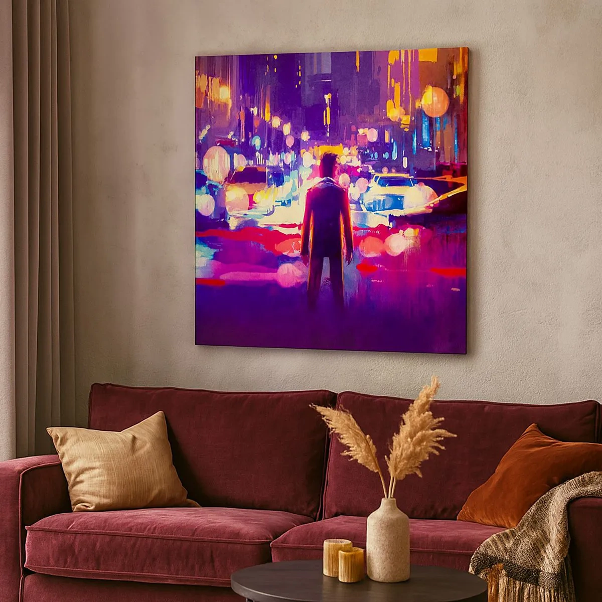 Canvastavla - Bild på duk - Doppad i ljuset - 30x30 cm