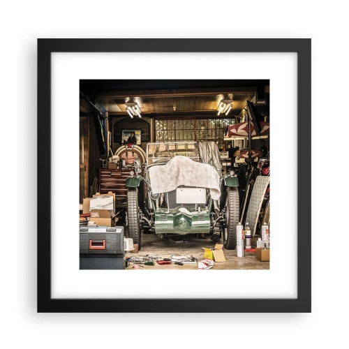 Affisch i svart ram - Tillbaka till det förflutna - 30x30 cm