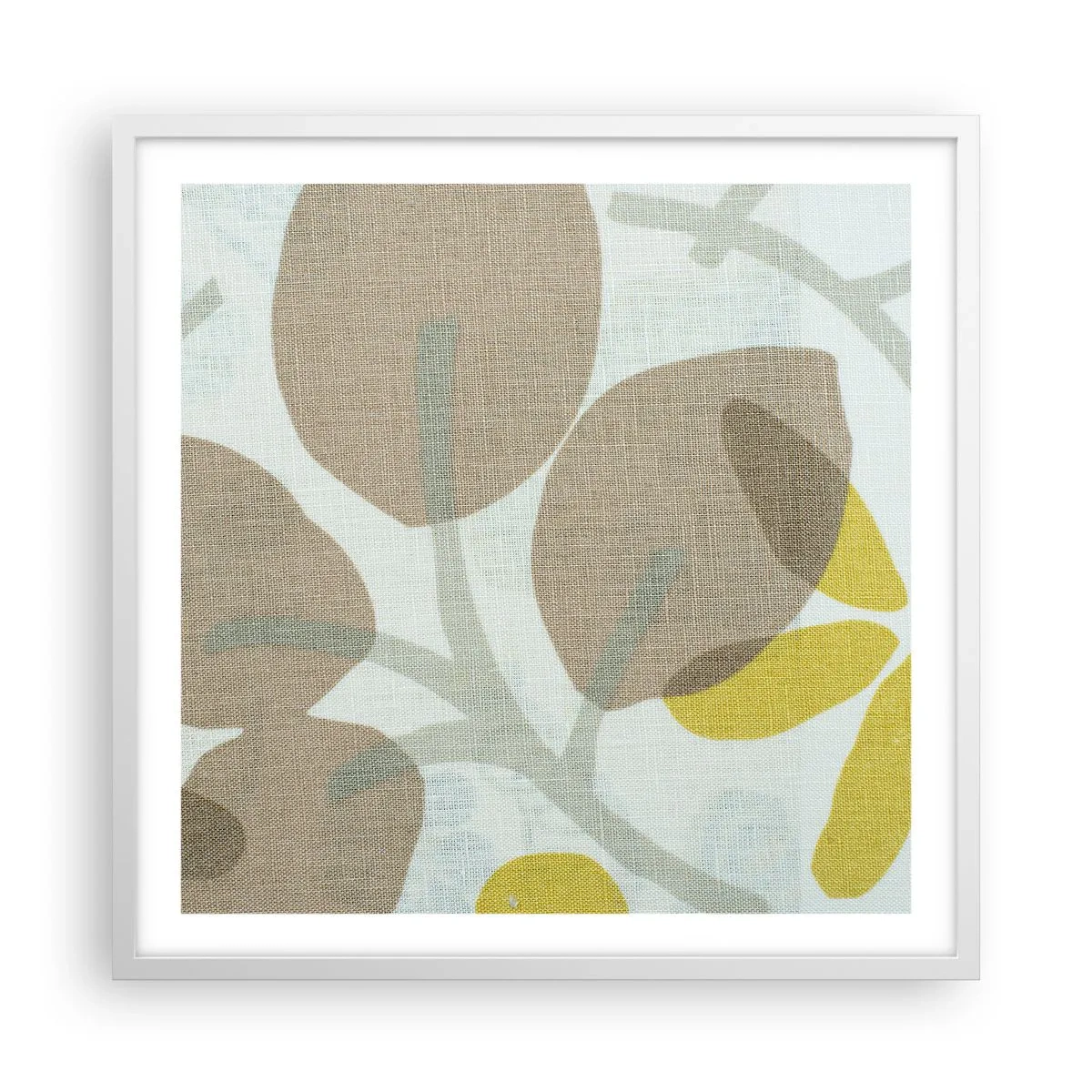 Affisch i vit ram - Komposition i solskenet - 60x60 cm