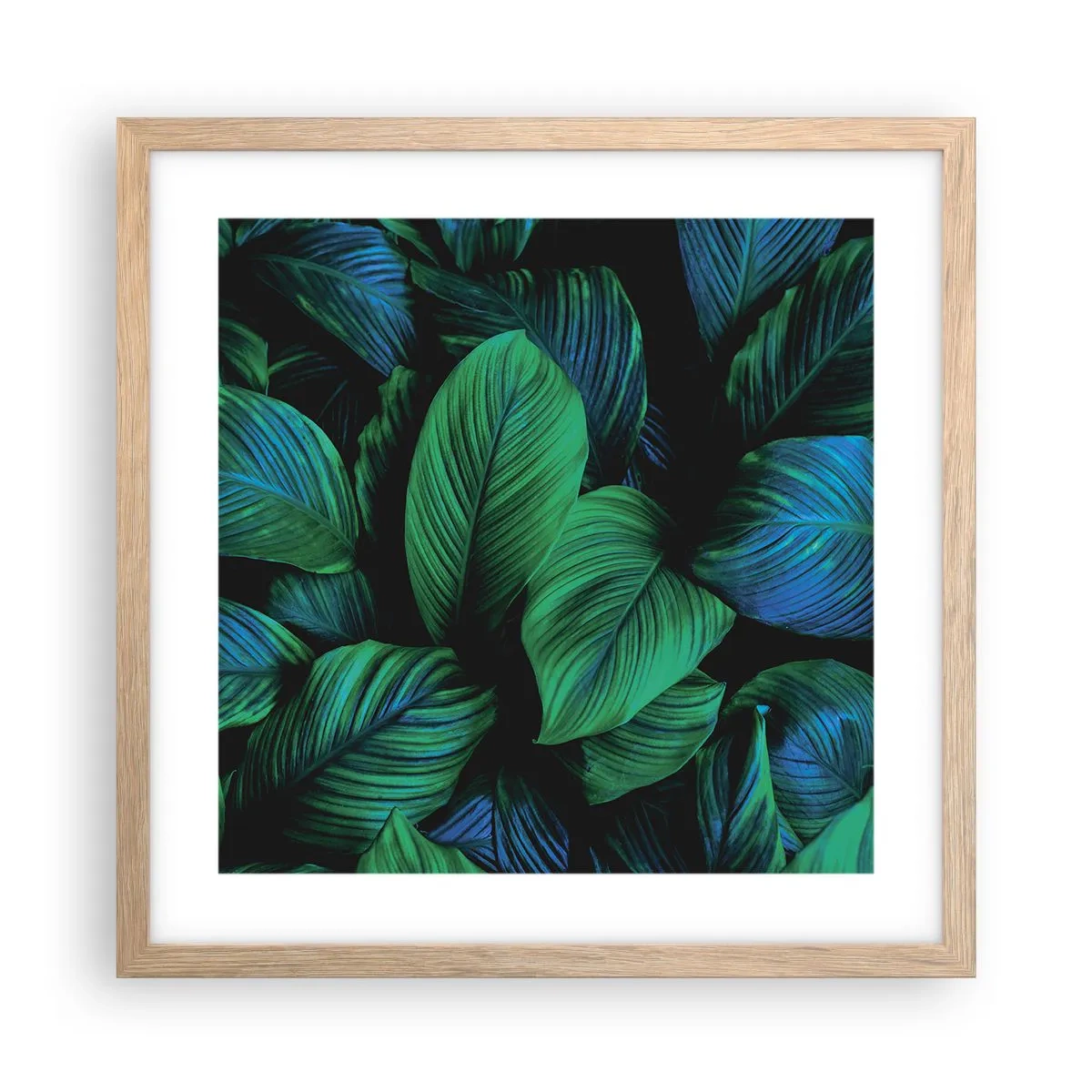 Affisch i ram av ljusek - I gröna folkmassan - 40x40 cm