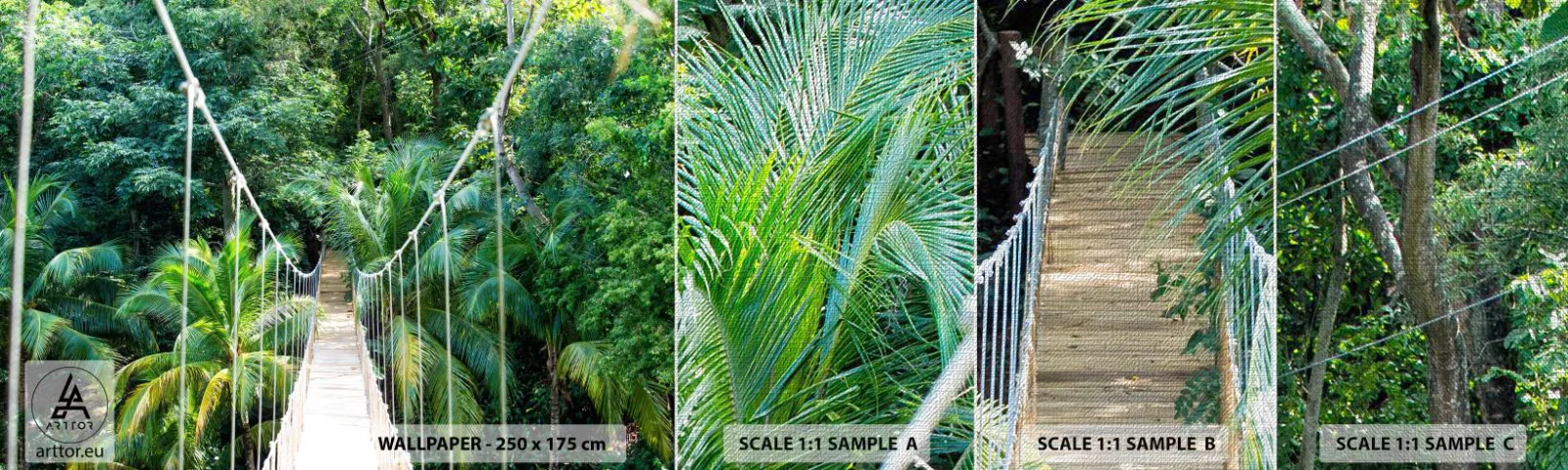 Provbit av fototapet Premium Canvas - Welcome to the jungle! - Landskap, Djungel, Honduras - 100x30 cm