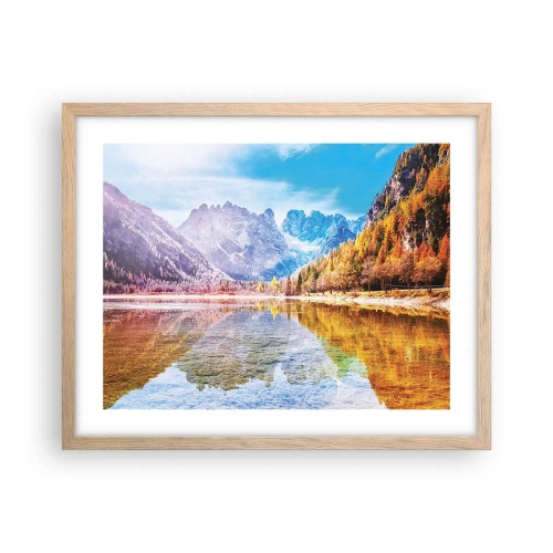 Affisch i ram av ljusek - Det är redan höst i fjällen - 50x40 cm
