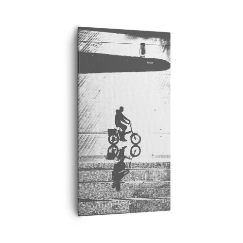 Canvastavla - Bild på duk - Rakt fram genom staden - 55x100 cm