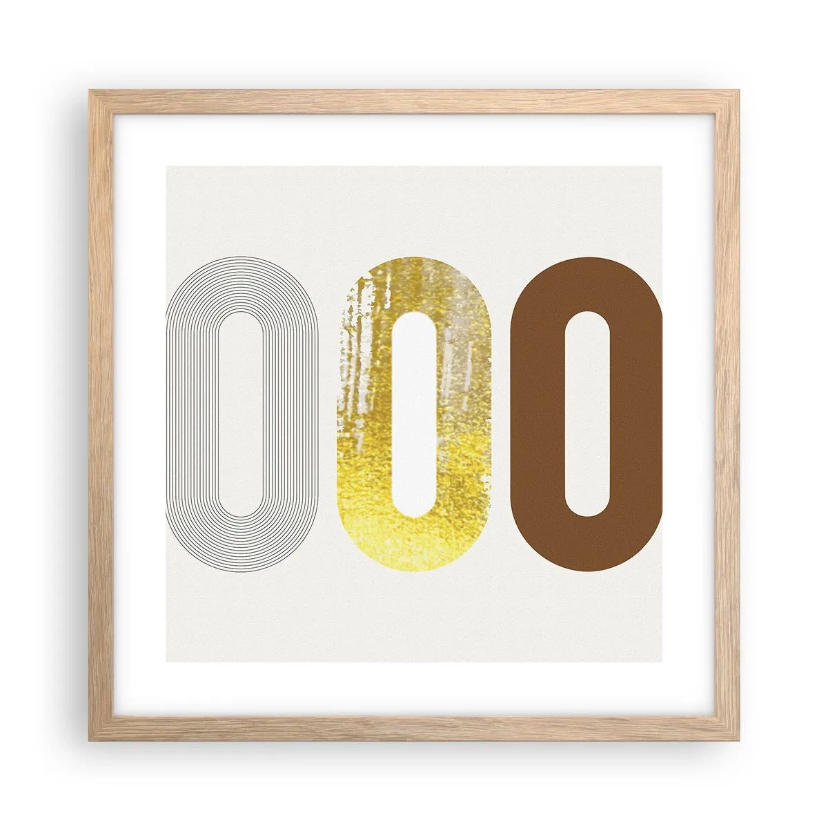 Affisch i ram av ljusek - Ooo! - 40x40 cm