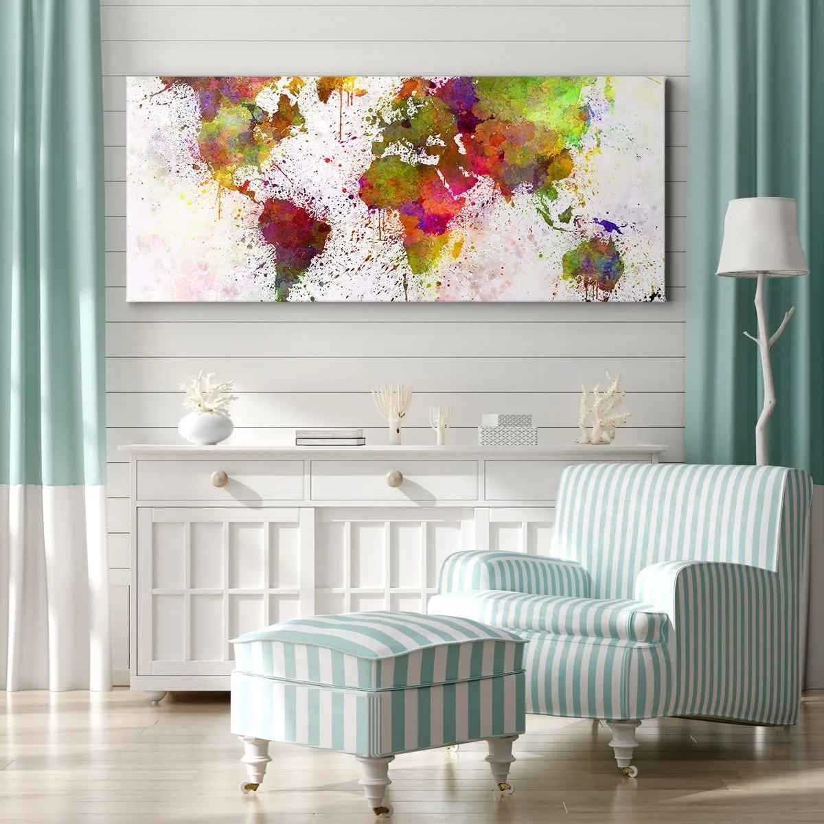 Canvastavla - Bild på duk - Det blev bara så - 140x50 cm