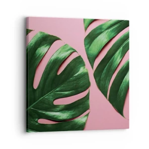 Canvastavla - Bild på duk - Grön rendez-vous - 30x30 cm