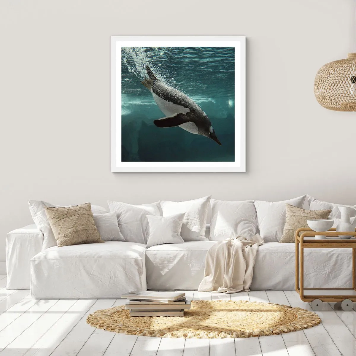 Affisch i vit ram - Välkommen till min värld - 30x30 cm