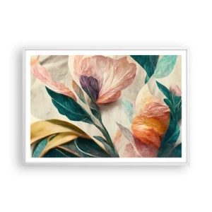 Affisch i vit ram - Blommor av de södra öarna - 100x70 cm