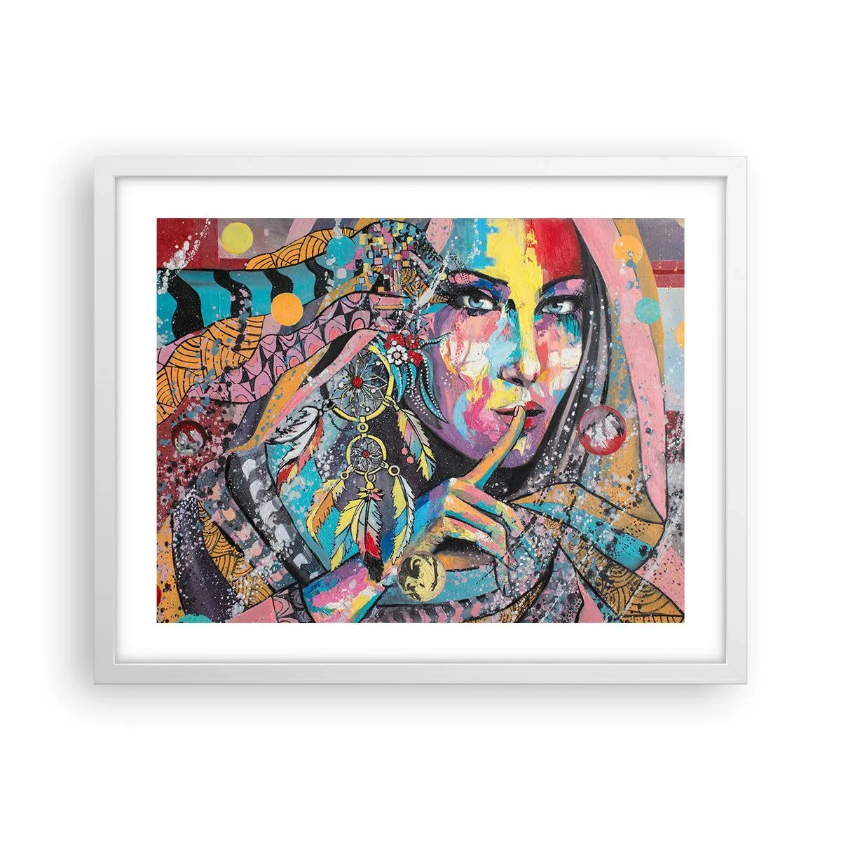 Affisch i vit ram - Var tyst tills du förstår - 50x40 cm