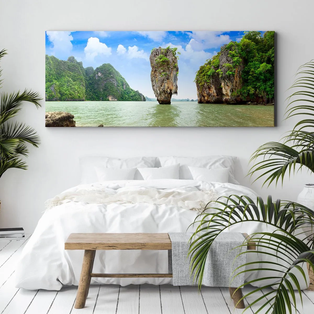 Canvastavla - Bild på duk - Naturens bergsunder - 100x40 cm