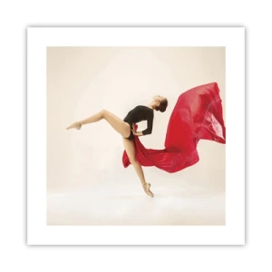 Affisch - Röd och svart - 40x40 cm