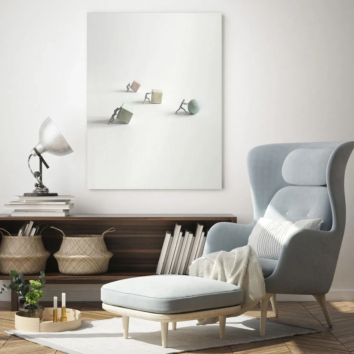 Glastavla - Bild på glas - Livet leker - 70x100 cm