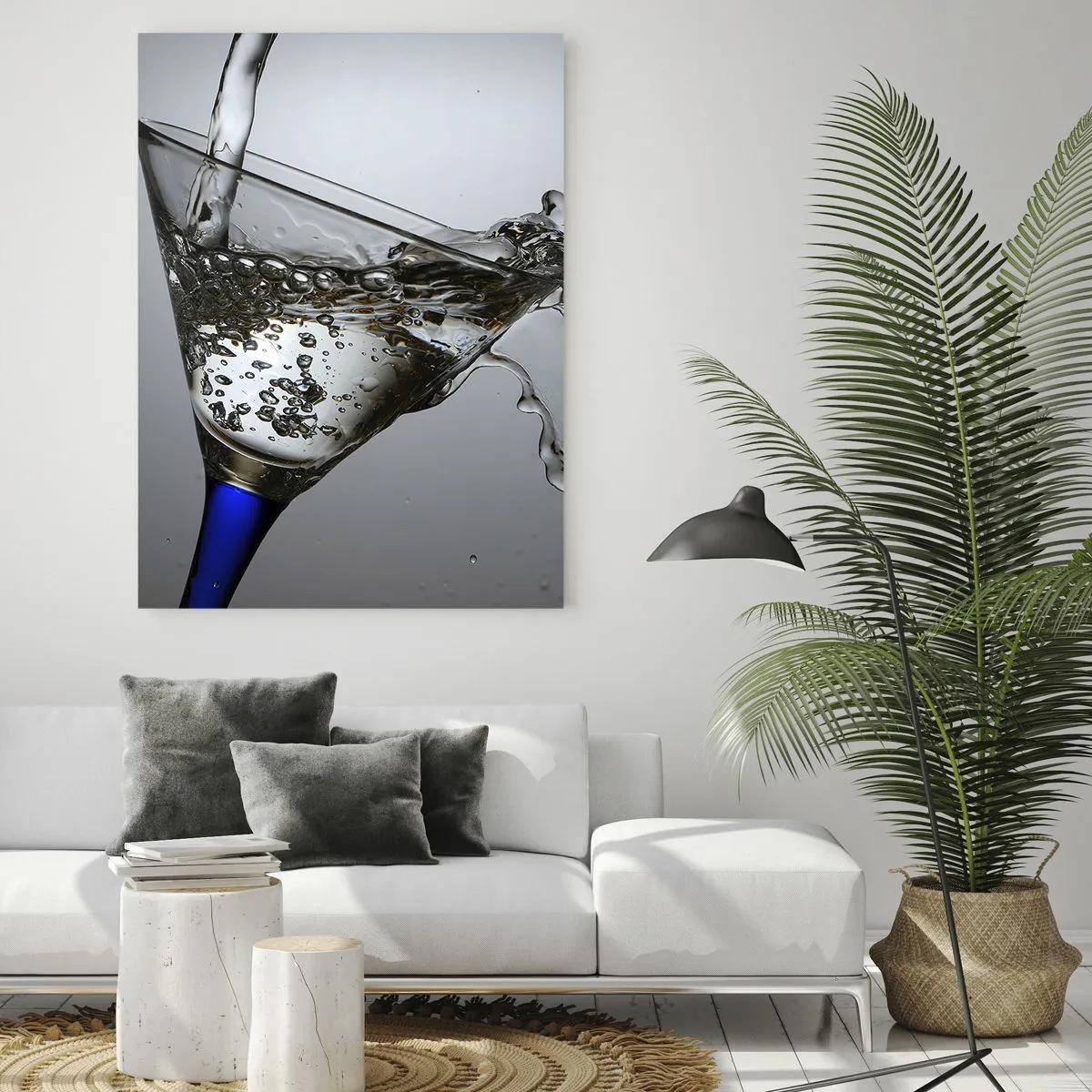 Glastavla - Bild på glas - Kristallklart vatten i kristallglas - 50x70 cm