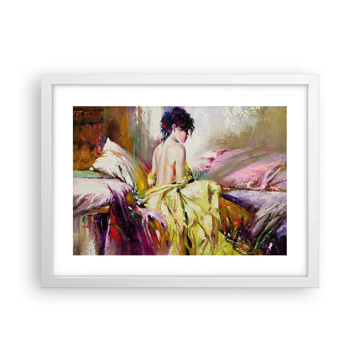 Affisch i vit ram - Mellan munnen och glaskanten - 40x30 cm