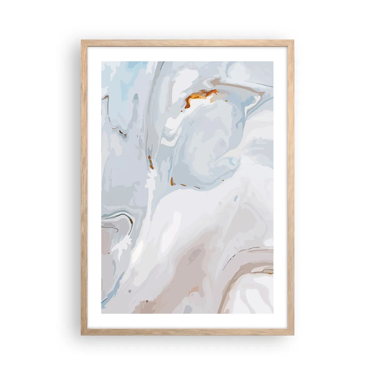 Affisch i ram av ljusek - Utbuktande vithet - 50x70 cm