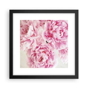 Affisch i svart ram - Rosa prakt - 30x30 cm