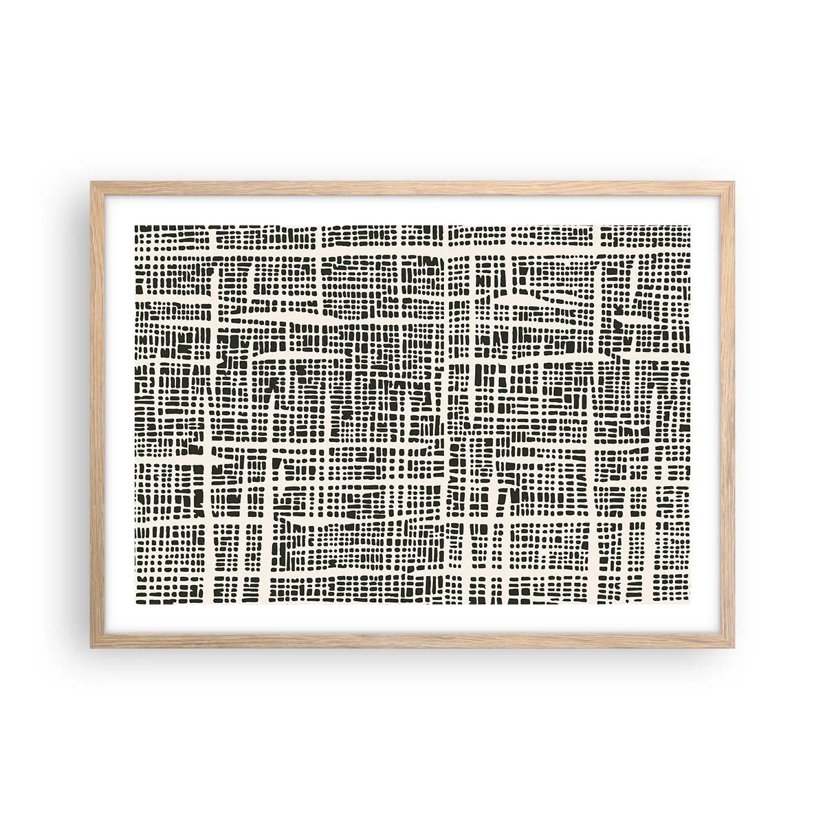 Affisch i ram av ljusek - Vävd komposition - 70x50 cm