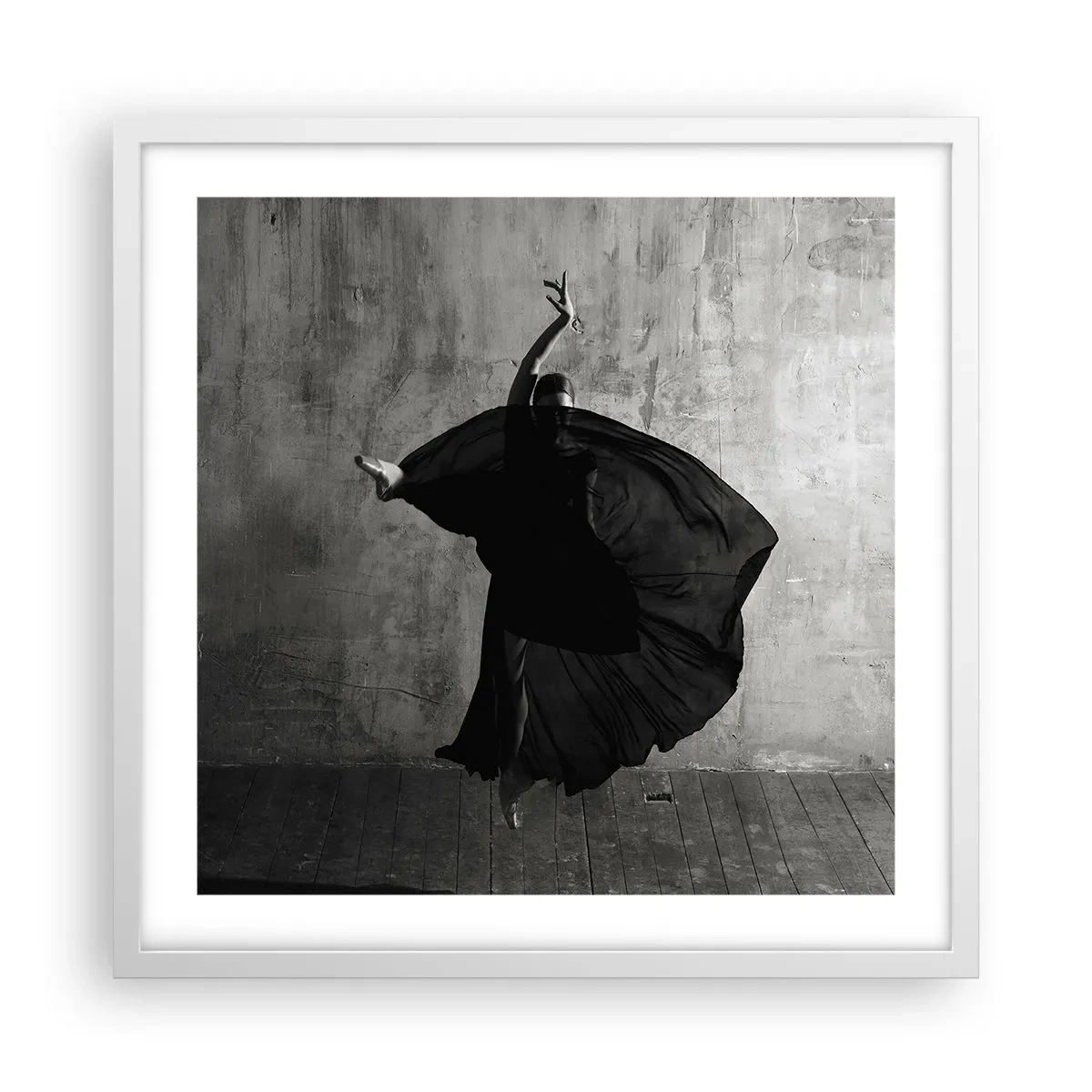 Affisch i vit ram - Full av passion - 50x50 cm