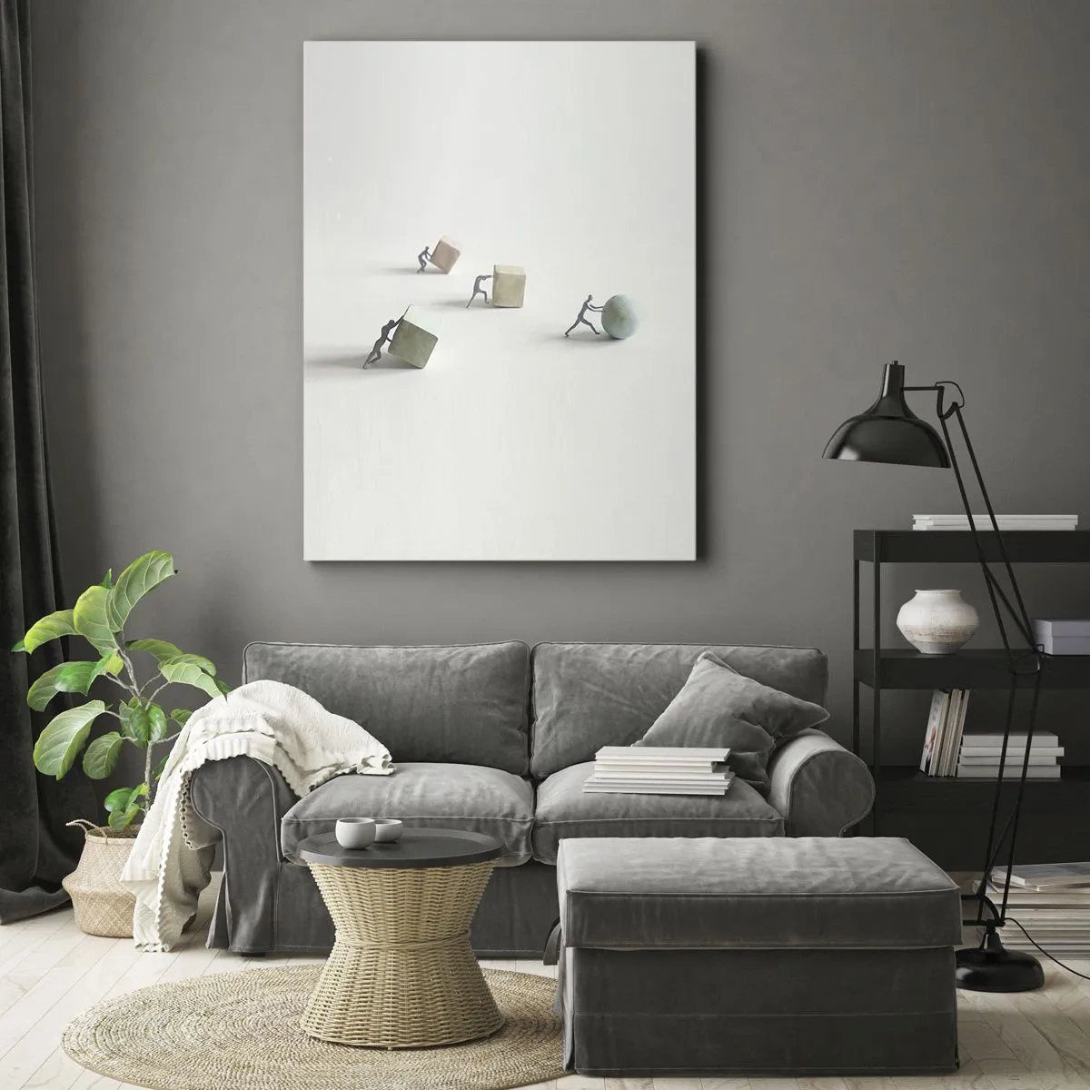 Canvastavla - Bild på duk - Livet leker - 70x100 cm