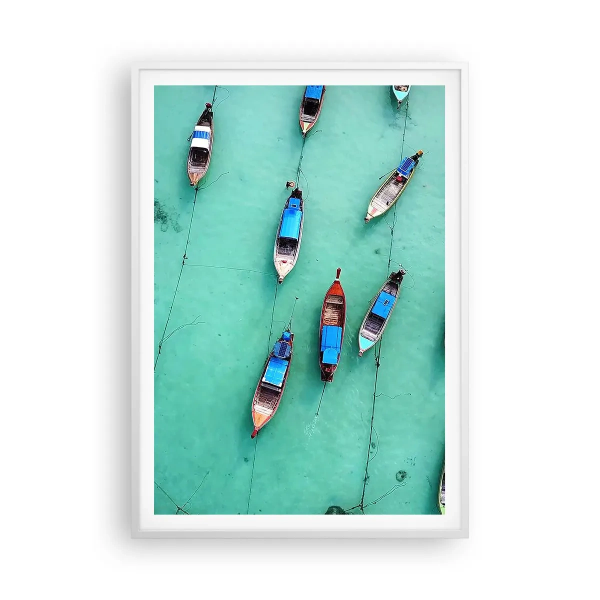 Affisch i vit ram - Under en glad väntan - 70x100 cm