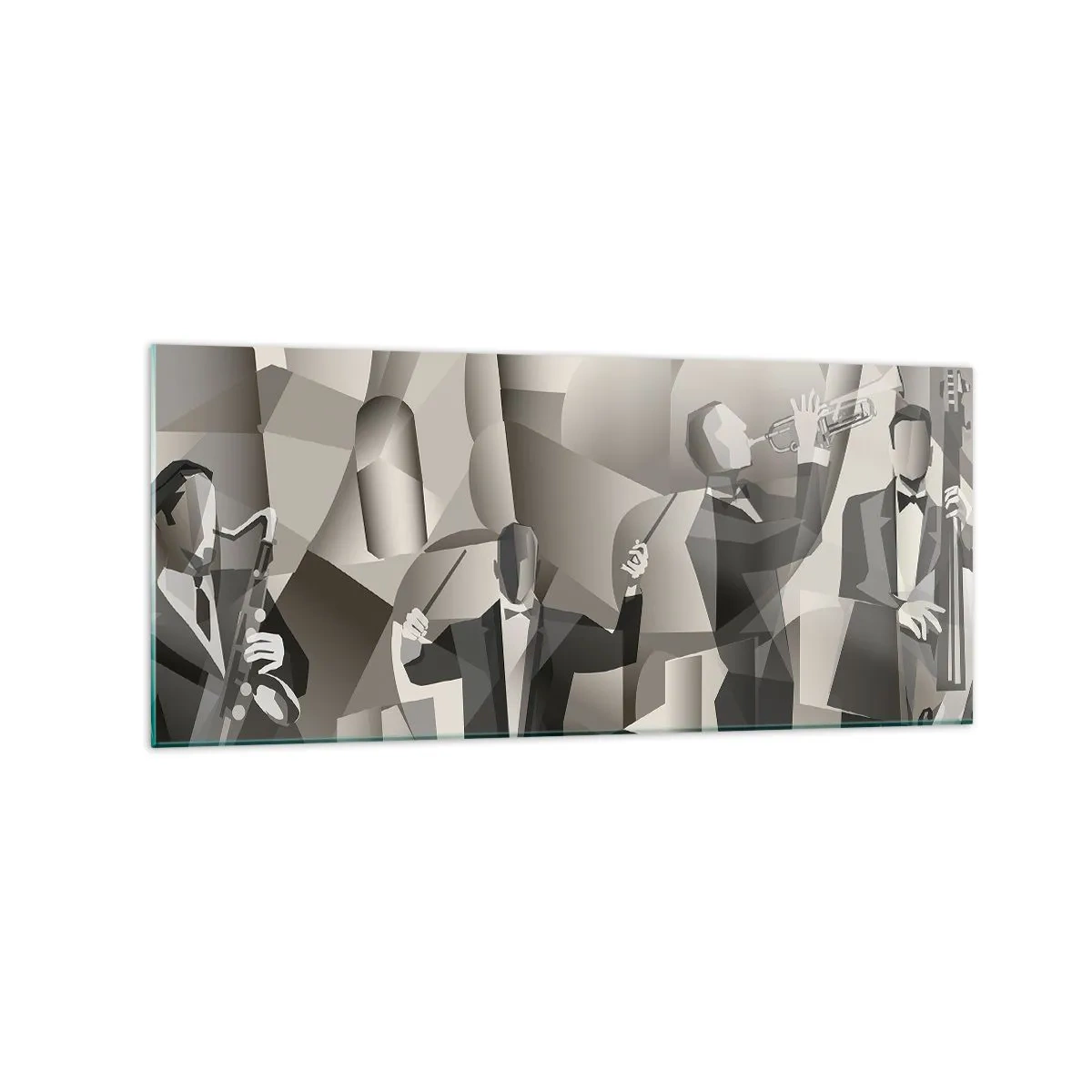 Glastavla - Bild på glas - I ljudrummet - 120x50 cm