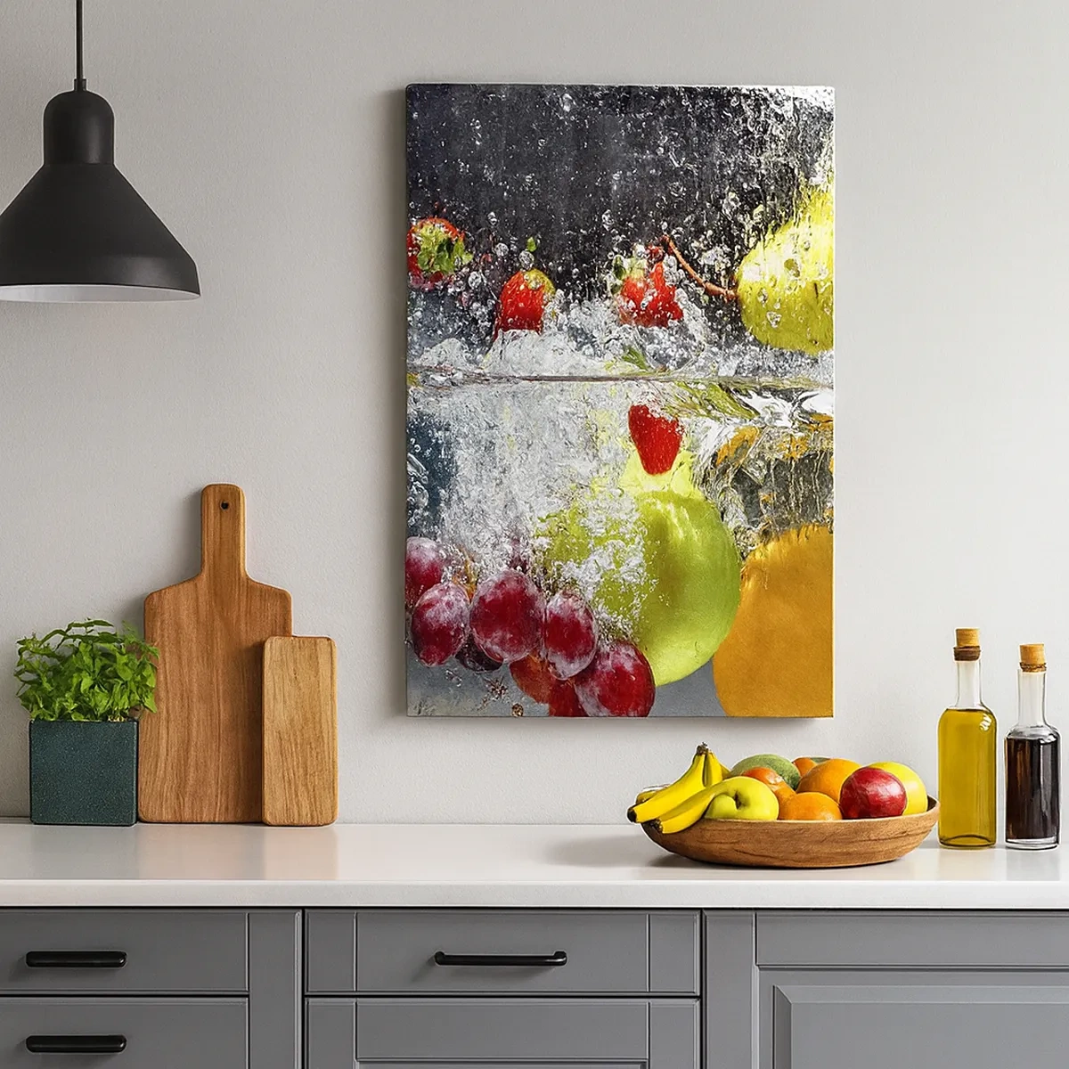 Canvastavla - Bild på duk - Uppfriskande frukt - 50x70 cm
