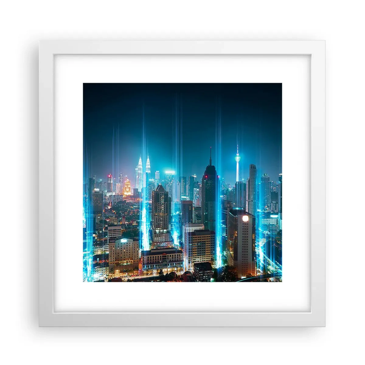 Affisch i vit ram - Himmelsfärd på berlinskt sätt - 30x30 cm