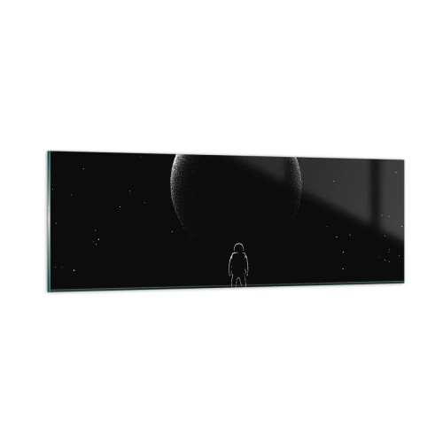Glastavla - Bild på glas - Ansikte mot ansikte - 90x30 cm
