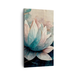 Canvastavla - Bild på duk - Stjärnor i en sjö - 45x80 cm