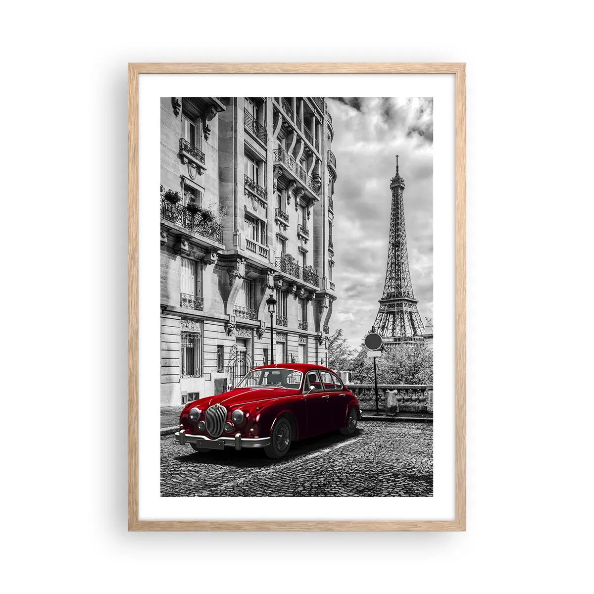 Affisch i ram av ljusek - Rovdjuret i staden - 50x70 cm