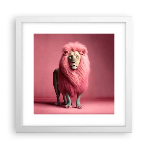 Affisch i vit ram - Och du är inte längre rädd - 30x30 cm