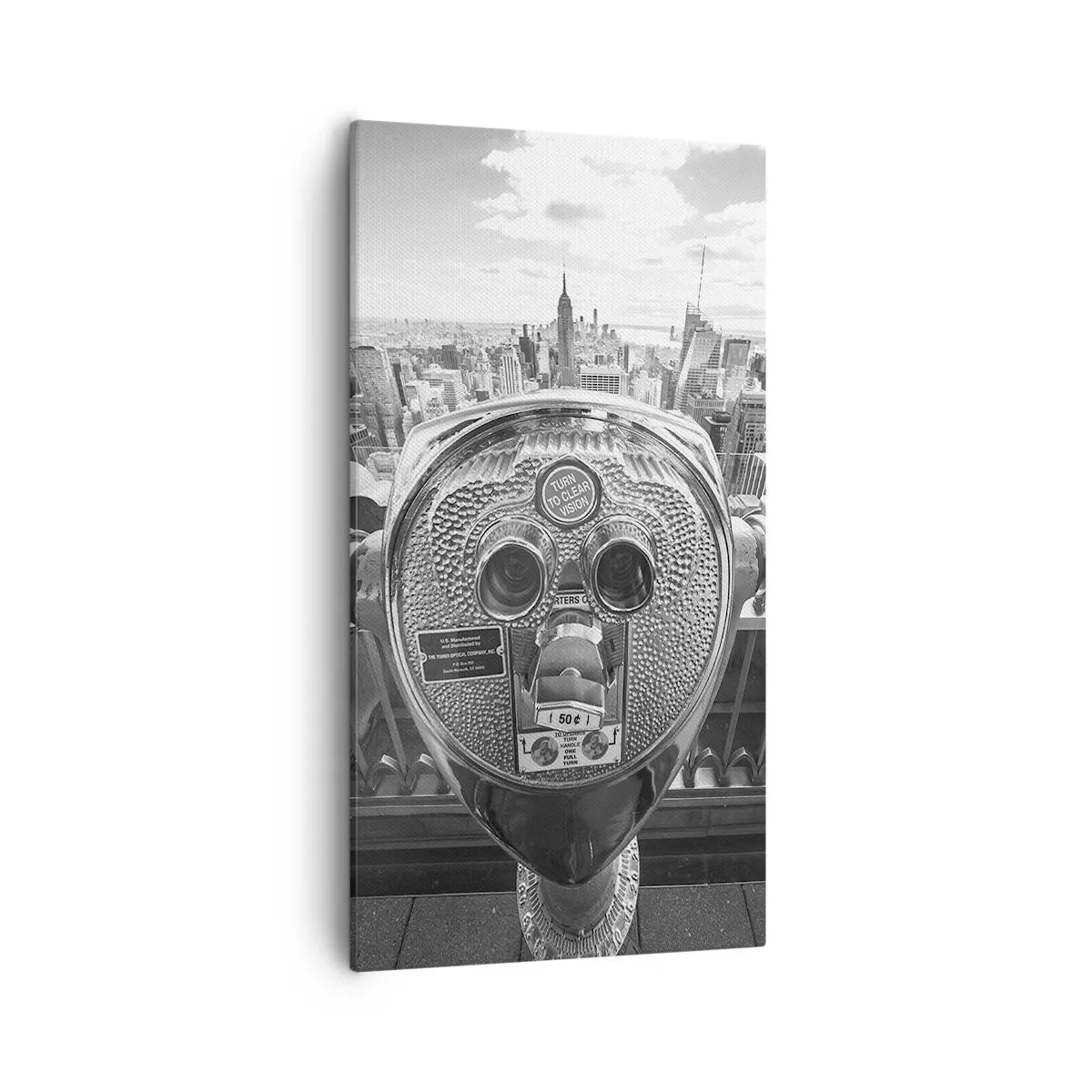 Canvastavla - Bild på duk - Stad över städerna - 55x100 cm