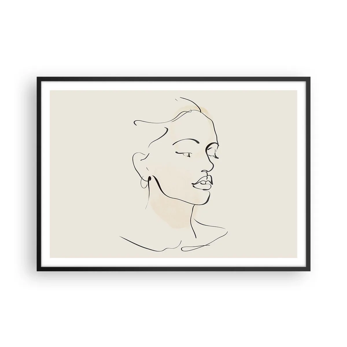 Affisch i svart ram - Säkra drag - 100x70 cm