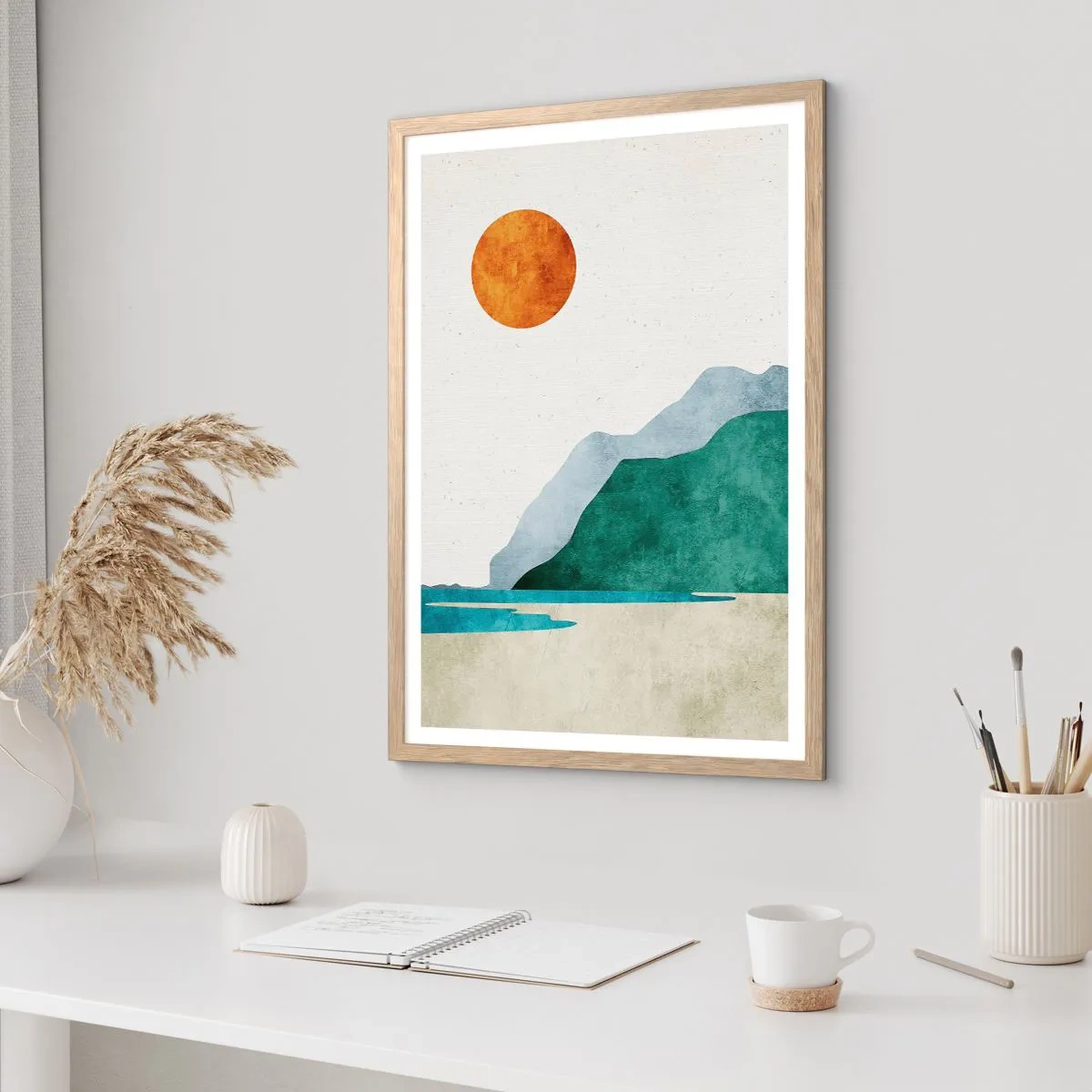 Affisch i ram av ljusek - Landskap som det borde vara - 50x70 cm